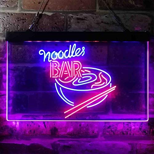 Noodles Bar Dual LED Neon Light Sign